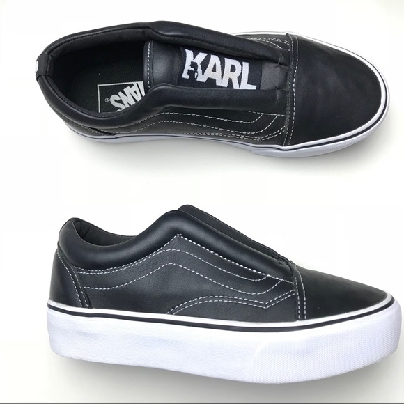 vans leather loafers